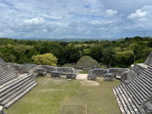 View from top of Caracol- the largest man-made structure in Belize!
